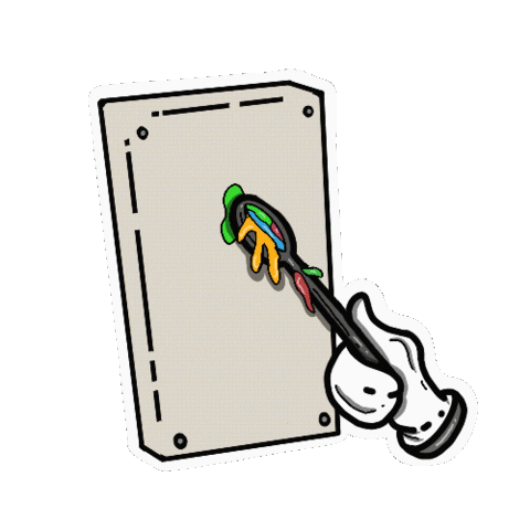 kutudasanatvar giphyupload nft artist paint Sticker