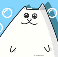 alwinjolliffe happy birthday bubbles big cat white cat GIF