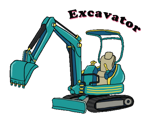 Car Excavator Sticker