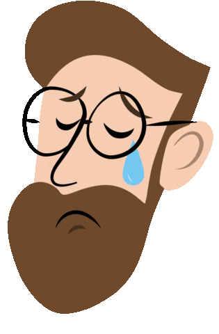 Sad Cartoon Sticker