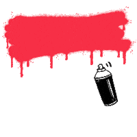 CharityMadeByDyslexia spray paint dyslexia dyslexic red paint Sticker