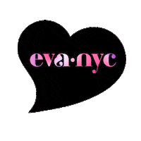 Black Heart Sticker by Eva NYC