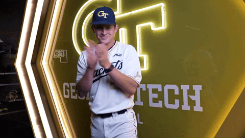 Georgia Tech Baseball GIF by Georgia Tech Yellow Jackets