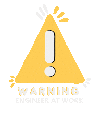 Warning Civil Engineering Sticker