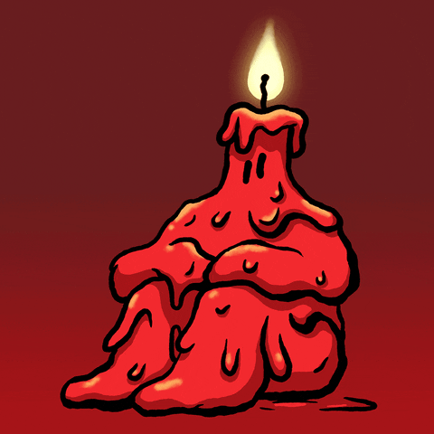 Candle Melting GIF by Andrew Bell