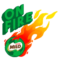 milochile fire fuego on fire milo Sticker