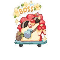 Boss Skater Sticker by Pr.Kipik