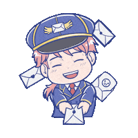 maysa_mika anime kawaii manga letter Sticker