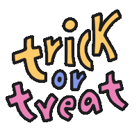 Sparkling Trick Or Treat Sticker by Nora Fikse