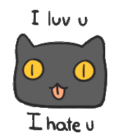 love you cat Sticker by Blue wolf