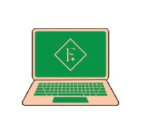 FIRSTHOUSE new green peach desktop Sticker