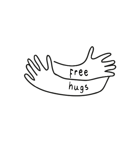 wisdomonwellness hug free wellness hands Sticker