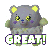 Happy Bear Sticker by Dream Beams World