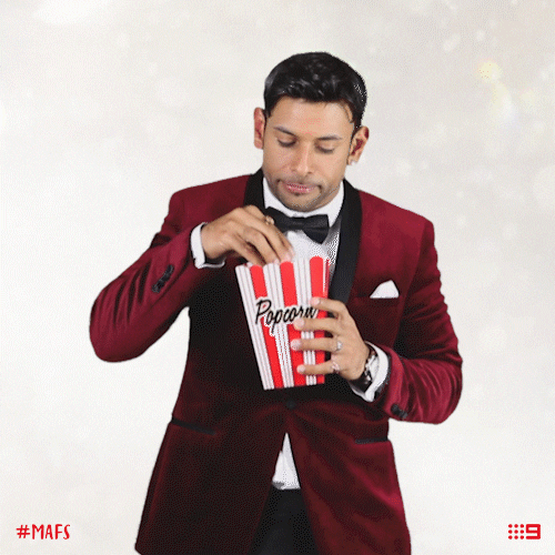 channel 9 popcorn GIF by Married At First Sight Australia