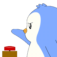 Red Button Penguin Sticker by Pudgy Penguins