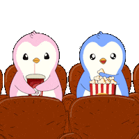 Date Night Popcorn Sticker by Pudgy Penguins