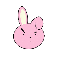 Smallyingg pink bts hearts bunny Sticker