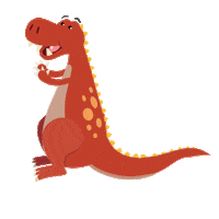 T-Rex Smile Sticker by Mother Goose Club