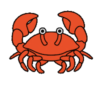 Pup Crab Sticker by sat1