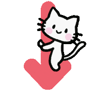 Cat Arrow Sticker
