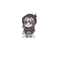 p0tirose anime cute girl pixel Sticker