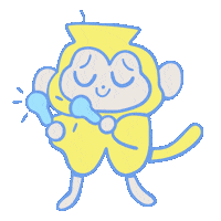 Monkey Singe Sticker by elodie shanta