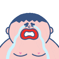 Sad Water Sticker by SOWINGHONG