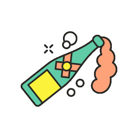 maevechocolate celebration rose bottle new years Sticker