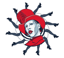 Marilyn Manson Spinning Sticker