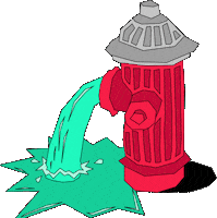 Water Hydrant Sticker by Ben Tuber