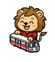 Train Lion Sticker by KenShop SG