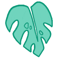 Leaf Monstera Sticker by Lya Mgtt