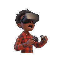 Surprised Virtual Reality Sticker by Preneura