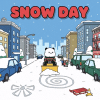 Sledding Snow Day GIF by Kanpai Pandas