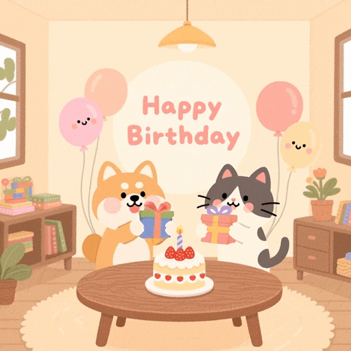 llwuStudio01 giphygifmaker celebration birthday cake GIF