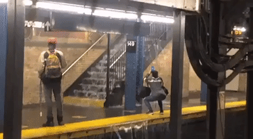 NYC Subway Station Floods as Tropical Storm Fay Drenches Northeast
