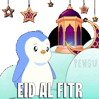 Eid Al Fitr Stars Sticker by Pudgy Penguins