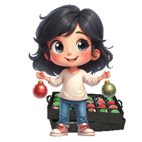 Boys Girls Christmas Ornaments Sticker