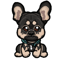 miimokiart frenchie miimokiart gumbothefrenchie Sticker