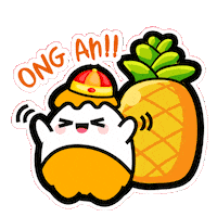 Mascot Pineapple Sticker by Superbuy.my