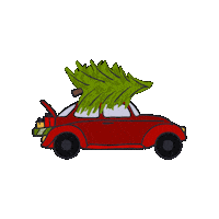 Driving Merry Christmas Sticker
