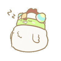 gachyiland tired chill chicken sleeping Sticker