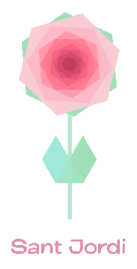 lingibert rosa flor jordi sant Sticker