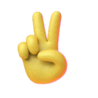 3D Peace Sticker by Emoji