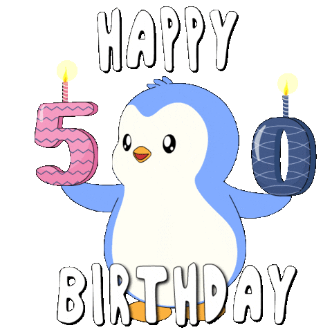 Happy Birthday Fun Sticker by Pudgy Penguins