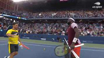Tiafoe And Schwartzman Hug