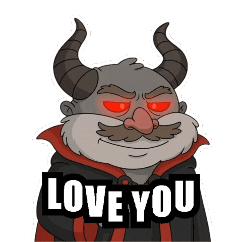 Love You Hearts Sticker