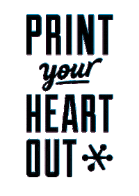 Print Shop Heart Sticker by Jakprints