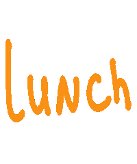 Lunch Peach Sticker