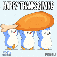 Thanksgiving Day Penguin GIF by Pudgy Penguins